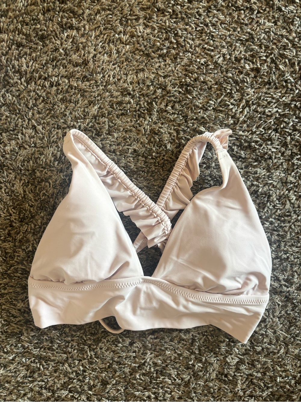 Light Blush Pink Ruffled Bathing suit top